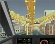Elevated train driving simulator sky tram driver szimulator HTML5 jtk